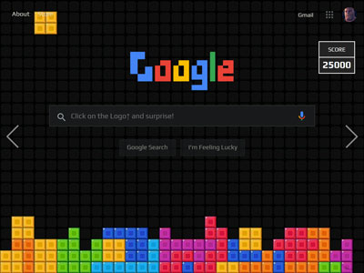 Google Tetris Easter Egg